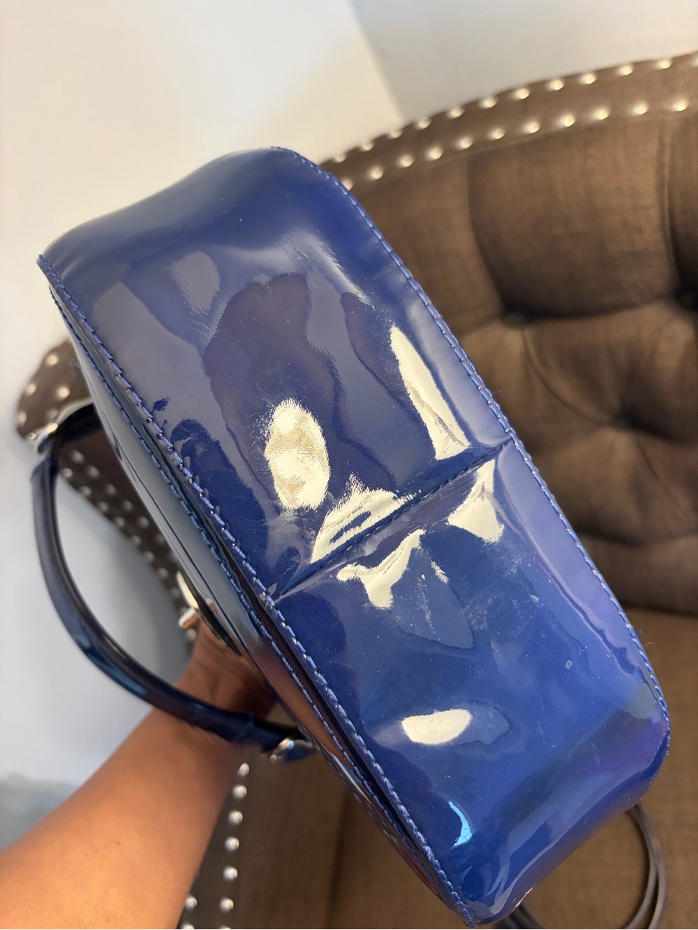 Coach Legacy Willis Bag in Cobalt Blue/Midnight Blue - Picture 9 of 16
